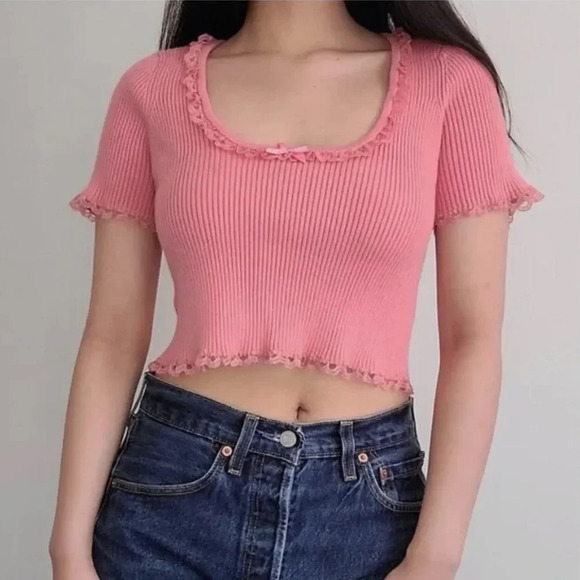 For Love & Lemons Calla Knit Top - Picture 1 of 10